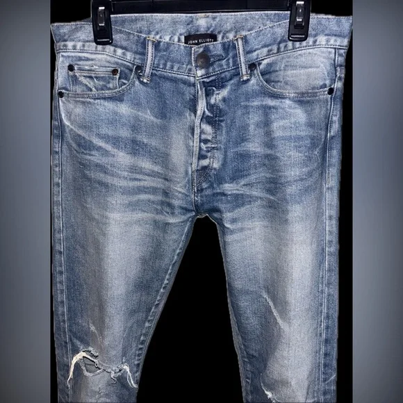 NWOT rare John Elliott 30x33.5” Japanese made selvedge denim jeans in cast 2 fit - Picture 16 of 16